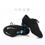 Men Black Modern Oxford Cloth Heel 25mm Square Dance Ballroom Latin BD Dance Shoes - DancerInn - 26431822332087 - 26431822332087