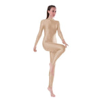 Women One Piece Long Sleeve High Elastic Convertable Dance Body Tights - DancerInn - 23665283039415 - 23665283039415