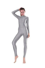 Women One Piece Long Sleeve High Elastic Convertable Dance Body Tights - DancerInn - 23665284022455 - 23665284022455