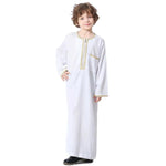 Children Muslim Teenagers Abaya Jubba Islamic Thobe Embroidered Kaftan Saudi Arabia Caftan Robe - DancerInn - 26423790665911 - 26423790665911