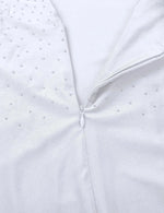 Men Stand Collar Shiny V-neck Dance Gymnastics Leotards Latin Ballroom Tango Rumba Dance Bodysuits - DancerInn - 26415571566775 - 26415571566775