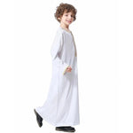 Children Muslim Teenagers Abaya Jubba Islamic Thobe Embroidered Kaftan Saudi Arabia Caftan Robe - DancerInn - 26423790731447 - 26423790731447