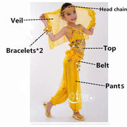 Girls Six Colors Belly Dance Oriental Dance India Dance Dresses - DancerInn