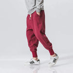 Men Solid Color Cotton Linen Jogger Trousers Streetwear Casual Harem Cargo Hip Hop Pants - DancerInn - 26416884220087 - 26416884220087