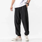 Men Solid Color Cotton Linen Jogger Trousers Streetwear Casual Harem Cargo Hip Hop Pants - DancerInn - 26416884547767 - 26416884547767