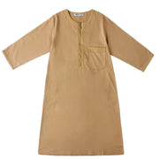 Children Muslim Teenagers Abaya Jubba Islamic Thobe Embroidered Kaftan Saudi Arabia Caftan Robe - DancerInn