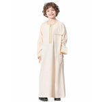 Children Muslim Teenagers Abaya Jubba Islamic Thobe Embroidered Kaftan Saudi Arabia Caftan Robe - DancerInn - 26423790174391 - 26423790174391