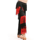 Girls Multi-color Tassel Fringe Samba Salsa Ballroom Latin Dance Pants - DancerInn - 26423172595895 - 26423172595895