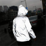 Men Plus Size ull Reflective Windbreaker Waterproof Dance Jacket Hip Hop Loose Hooded Coats - DancerInn - 23811822813367 - 23811822813367