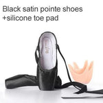 Women Professional Satin Ribbons Ballet Pointe Shoes for Girls Ladies - DancerInn - 20524852019383 - 20524852019383