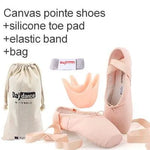 Women Professional Satin Ribbons Ballet Pointe Shoes for Girls Ladies - DancerInn - 20524849594551 - 20524849594551