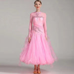 Women’s Rhinestone Standing Neck Ballroom Dance Competition Dresses YL7002 - DancerInn - 26175341953207 - 26175341953207