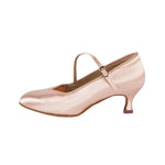 Women Classic Fresh Tan Satin High Heel Soft Outsole Ballroom Dance Shoes Modern Dance Standard Shoes - DancerInn - 23599096791223 - 23599096791223
