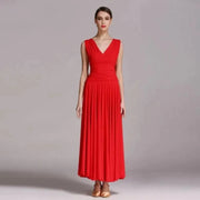 Women Multiple Colors Sleevesless Big Wing Ladies Adults Waltzing Tango Dancing Dresses Ballroom Costume Evening Party - DancerInn