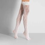 Women Sexy Lace Thigh High Stockings Jacquard Tights Lingerie Fishnet Stocking Pantyhose - DancerInn - 26397708714167 - 26397708714167