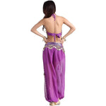 Women’s Chiffon Bandage Top and Tassel Coin Pants for Belly Dance - DancerInn - 26229461713079 - 26229461713079