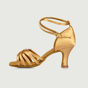 Women Multiple Colors Cowhide Sole Non-slip Satin Latin Ballroom Shoes Dance Sneakers BD211 - DancerInn