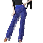 Women's Stretchable Multi-Layer Tassel Latin Dance Pants Fringe Dance Trousers - DancerInn - 26399233671351 - 26399233671351