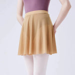 Women Elastic Translucent Polyester Mesh Ballet Skirts Ballerina Gymnastics Ballet Training Wears - DancerInn - 26399802851511 - 26399802851511