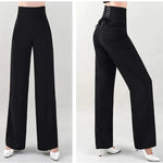 Women Professional High Waisted Wide Leg Strech Latin Modern Square Salsa Samba Practice Dance Pants - DancerInn - 26395071054007 - 26395071054007