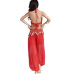 Women’s Chiffon Bandage Top and Tassel Coin Pants for Belly Dance - DancerInn - 26229461418167 - 26229461418167