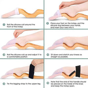 Professional Wooden Pine Ballet Foot Stretchers Set Dance Feet Arch Enhancer with Elastic Band - DancerInn