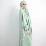 Women Full Cover Eid Hooded Muslim Hijab Dress Prayer Garment Jilbab Abaya Islamic Khimar Ramadan Gown - DancerInn - 26384529785015 - 26384529785015
