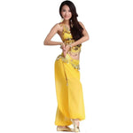 Women’s Chiffon Bandage Top and Tassel Coin Pants for Belly Dance - DancerInn - 26229461844151 - 26229461844151