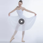 Langer Tanzrock für Damen – Faltenfreier Chiffon-Ballettrock für Auftritte - 23560833925303 - 23560833925303