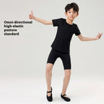 Boys Gymnastics Shorts & Ballet Shorts – Black, High-Waisted, Slim Fit with Breathable Stretch Cotton - DancerInn - 33033582379191 - 33033582379191