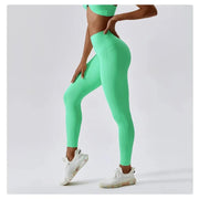 Women Athletic High Waist Leggings Seamless Yoga Gym Tights Stretchy Fitness Activewear Pants - DancerInn