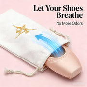 Pointe Shoe Bag - Breathable Mesh Canvas Drawstring Ballet Shoe Bag, Dance Bag for Shoes - DancerInn  Kids Dance Accessories