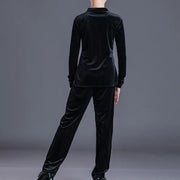 Boys Dance Costumes Suits - Black & White V-Neck Latin Ballroom Tango Salsa Outfits for Kids - DancerInn 