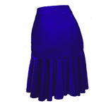 Dance Skirts Latin - Asymmetrical Ruffle Mini Dance Skirt Women with Shorts for Salsa Ballroom - DancerInn Women Dance Skirts & Tutus   - 34991827058871 - 34991827058871