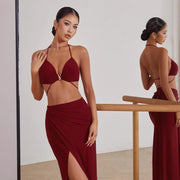 Black Dance Bra - Stretch Bra Wear for Dance with Padding Backless Design for Latin, Samba, Rumba - DancerInn