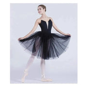 Adult Ballet Tutu Skirts Soft Tulle Practice Skirt Mid-Length Dance Skirt High-End Design with Two Layers for Professional Dancers - DancerInn