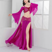 slit long sleeve belly dance clothes