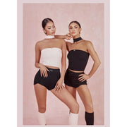 Women's Latin Dance Practice Top with Strapless Collar Breathable Elastic Fabric Built-In Bra - DancerInn