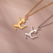 Gymnastic Jewelry & Ballet Jewelry for Ballerina Dancer Gymnast Gold Necklace Rhythmic Stainless Steel  Sport Jewelry - DancerInn 