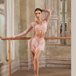 Dancer Sports Bra - Back Cutout Cross-Strap Bra Dance Top for Latin Salsa Rumba Samba - DancerInn   - 34187612094647 - 34187612094647