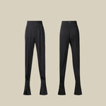Black Dance Pants - Leopard Wide Leg Pants for Women Latin, Samba, Tango Performance - DancerInn  - 33474838560951 - 33474838560951