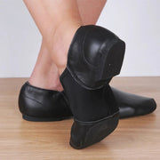 Leather Dance Shoes - Ballet Sneakers Womens with Pigskin Upper 3D Pleated Ultra-Light EVA Sole for Jazz Girls DancerInn