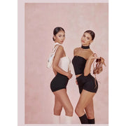 Women's Latin Dance Practice Top with Strapless Collar Breathable Elastic Fabric Built-In Bra - DancerInn