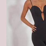 Unitard Dance Costumes - Black Leotard Dance Latin Camisole Jumpsuit with Built-In Bra for Salsa Rumba Tango - DancerInn   Women Dance Unitards - 35057000939703 - 35057000939703