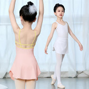 Pull On Ballet Skirt - Ballerina Wrap Skirt for Girls Toddler with Lightweight Chiffon Mesh Elastic Waist for Dance Gymnastics - DancerInn 