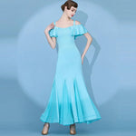 Short Flying Sleeve Modern Ballroom Dance Dresses for Women YL9088 - DancerInn - 29169721868471 - 29169721868471