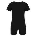 Boys Gymnastics Leotard - Short Sleeve Solid Color High Stretch Ballet Leotards for Girl and Boy - DancerInn  - 33374855921847 - 33374855921847