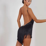 Fringe Dress Dance Costume - Sleeveless Backless Latin Dresses with Fringe for Salsa Samba Tango Rumba - DancerInn   - 34357723594935 - 34357723594935