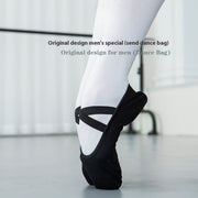 Split Sole Ballet Shoes - Unisex Ballet Shoes for Men and Women Soft Canvas Ballet Slippers Dance Flats for Practice - DancerInn 45-Black-Slip-on