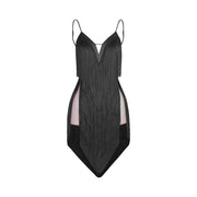 Fringe Dress Dance Costume - Sleeveless Backless Latin Dresses with Fringe for Salsa Samba Tango Rumba - DancerInn  